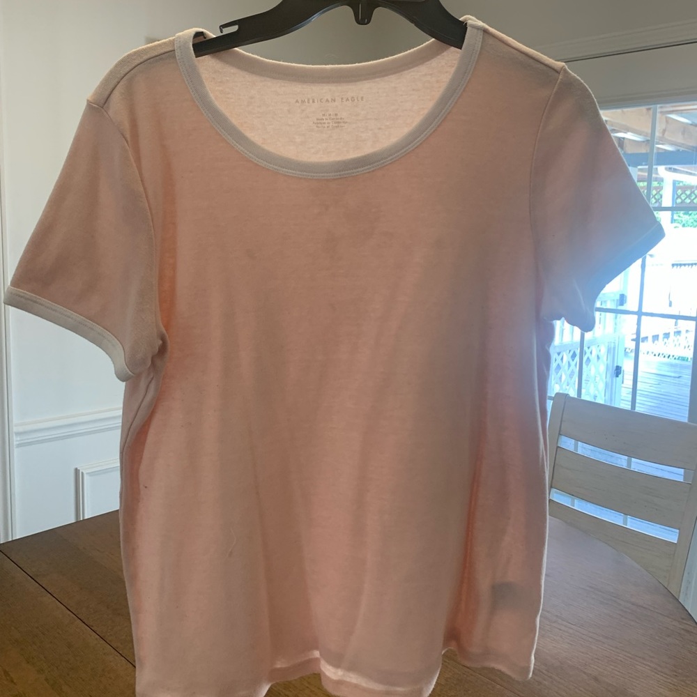 light pink american eagle tee